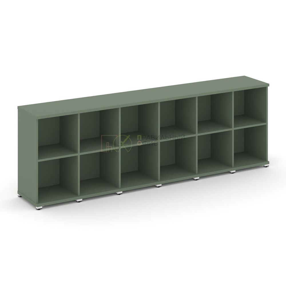 Стеллаж шесть узких секций, 2 ниши