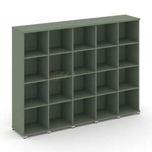 Стеллаж пять узких секций, 4 ниши