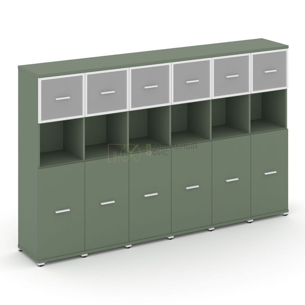 Шкаф шесть узких секций, 4 ниши