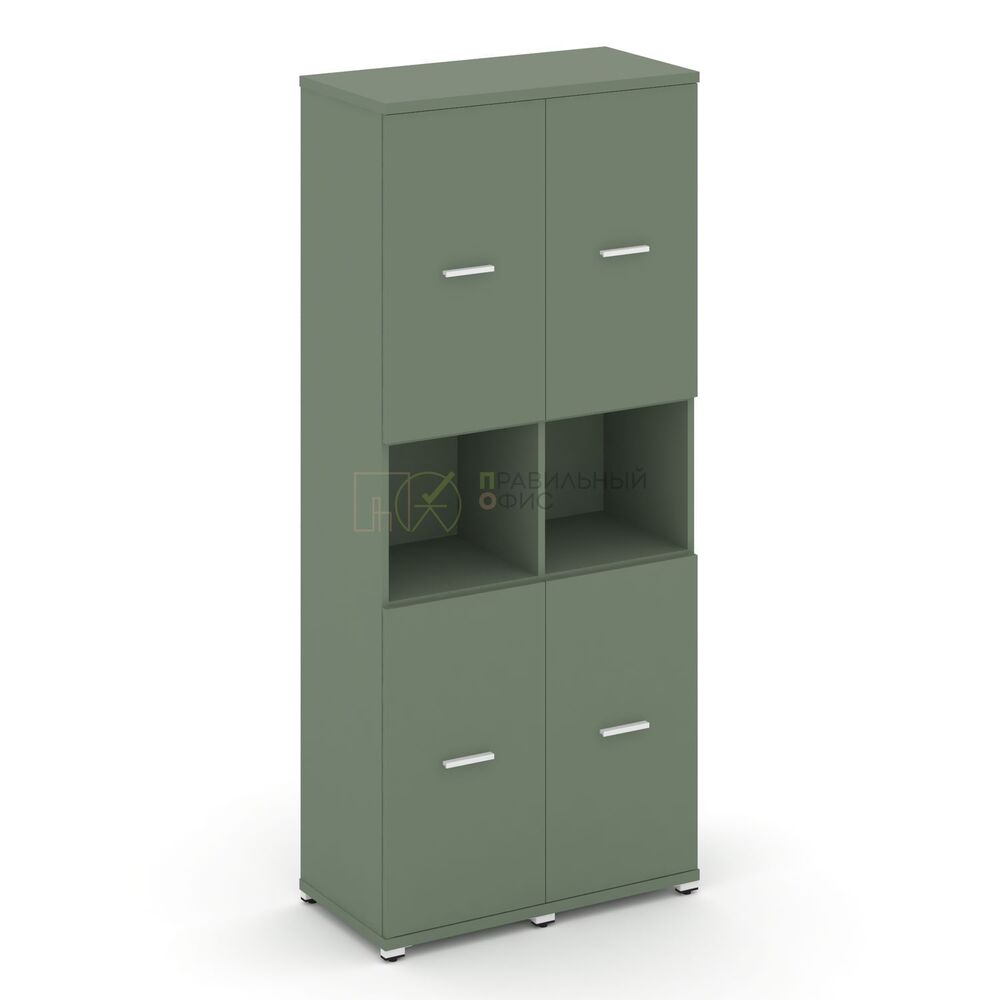 Шкаф две узкие секции, 5 ниш