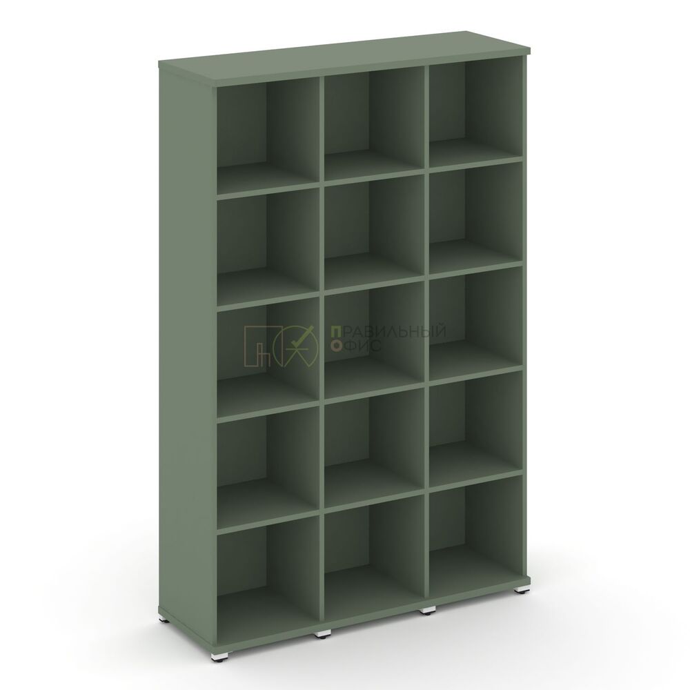 Стеллаж три узкие секции, 5 ниш