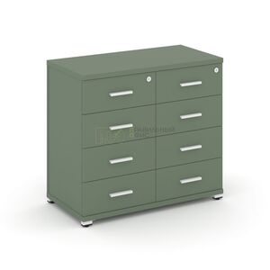 Тумба приставная широкая 8 ящиков