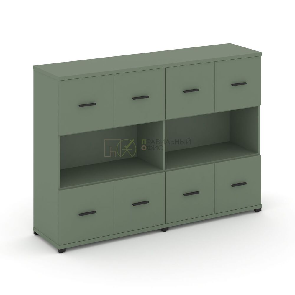 Шкаф две широкие секции, 3 ниши