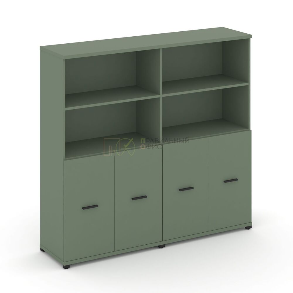 Шкаф две широкие секции, 4 ниши