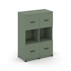 Шкаф две узкие секции, 3 ниши