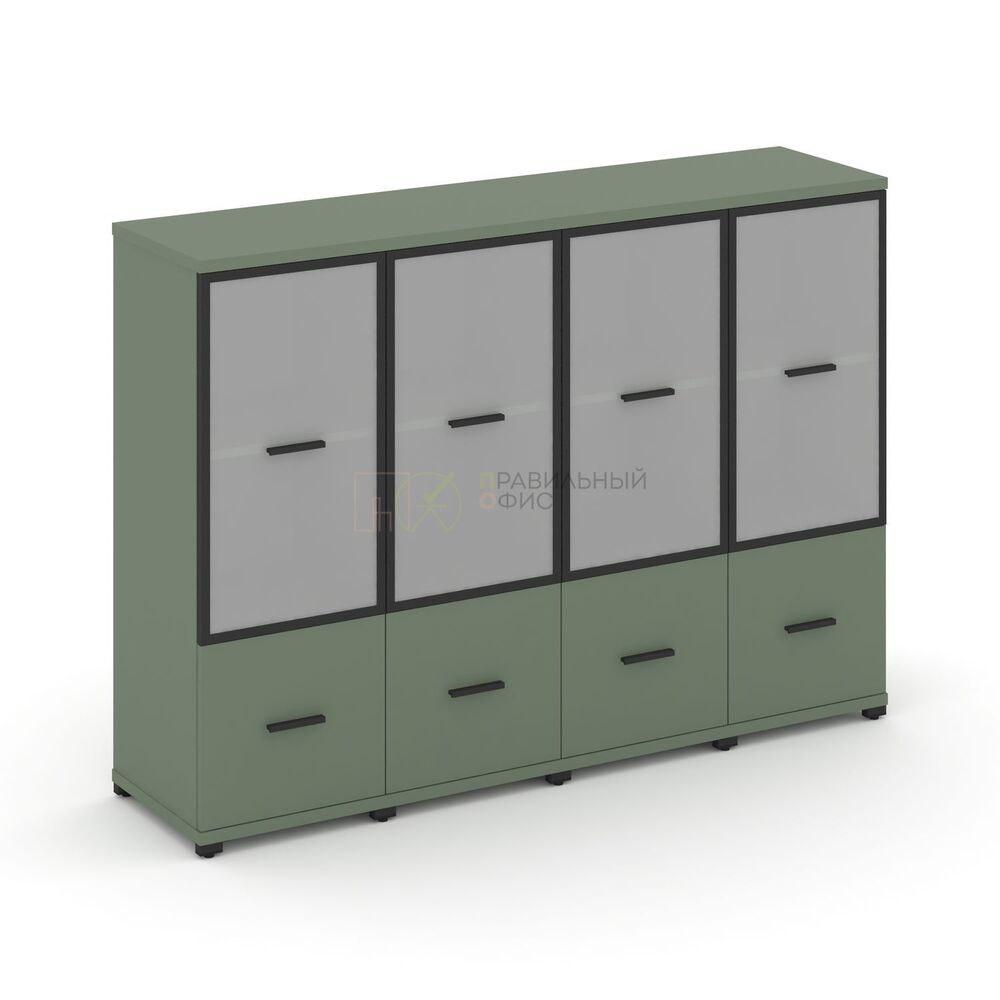 Шкаф четыре узкие секции, 3 ниши