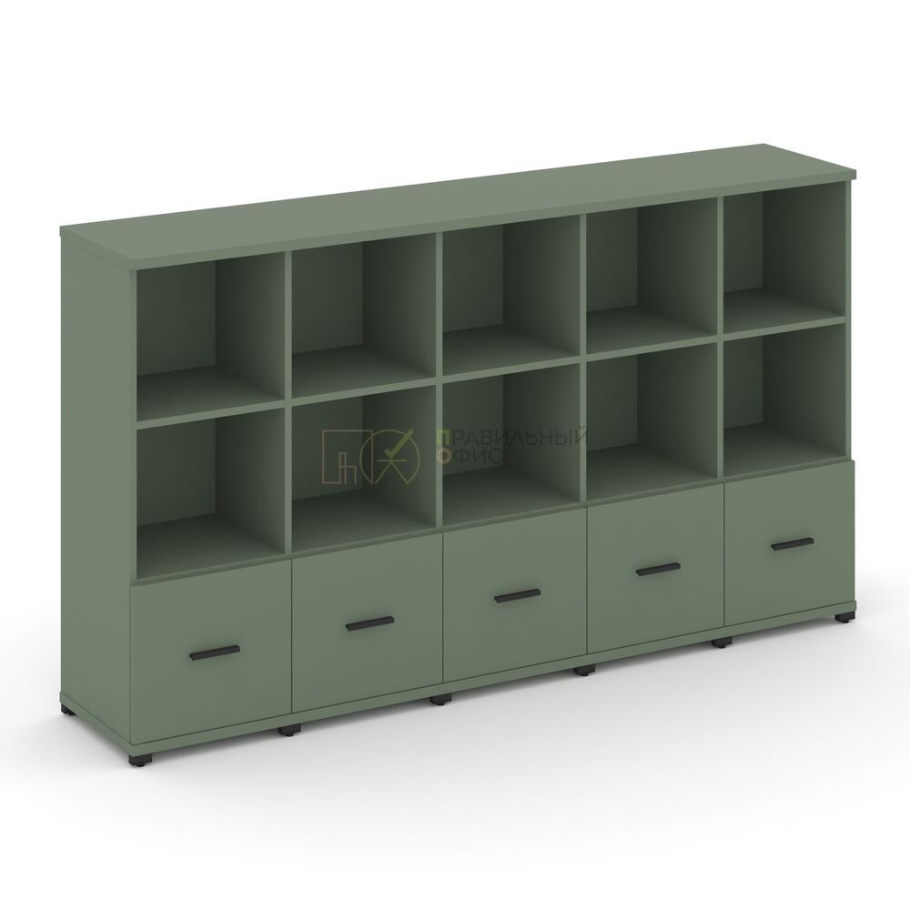 Шкаф пять узких секций, 3 ниши