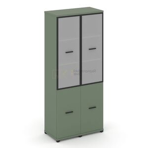 Шкаф две узкие секции, 5 ниш