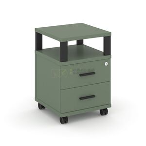 Тумба мобильная 2 ящика с надставкой