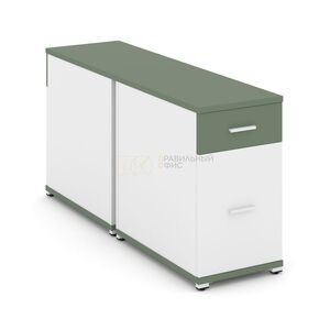 Тумба двухсторонняя опорная/приставная 1 ящик + 1 распашной фасад