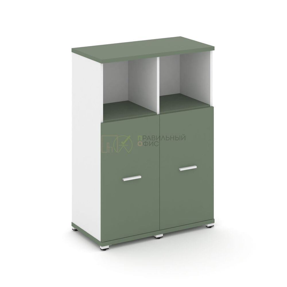 Шкаф две узкие секции, 3 ниши