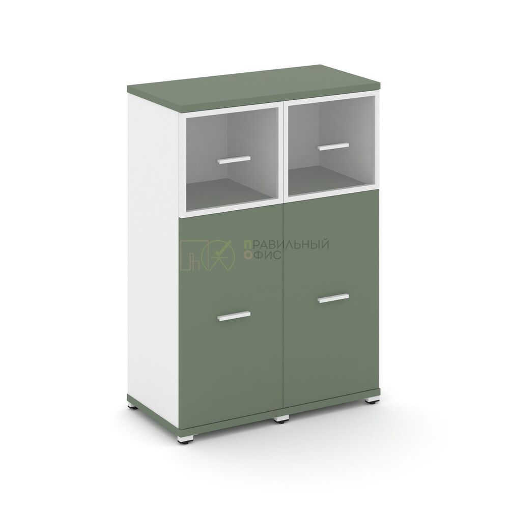 Шкаф две узкие секции, 3 ниши