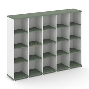 Стеллаж пять узких секций, 4 ниши