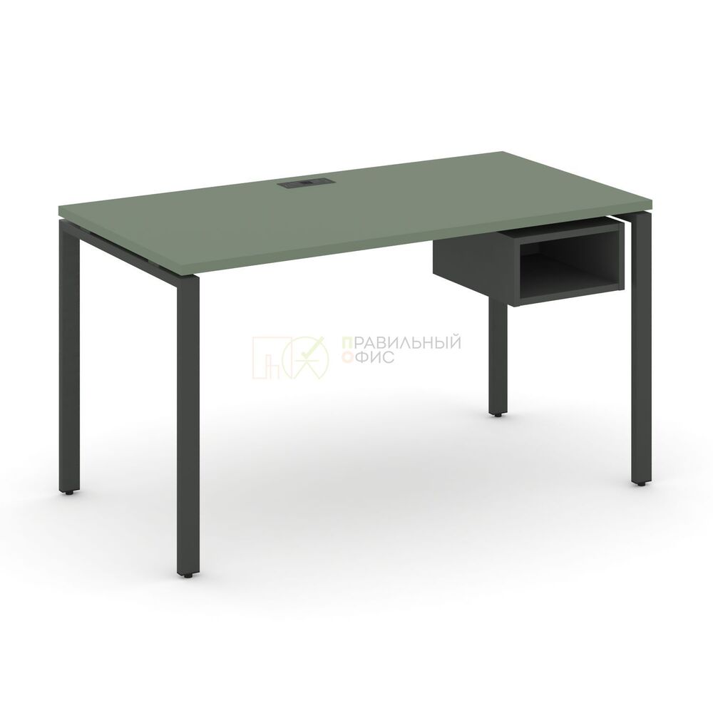 Стол рабочий с подвесной тумбой c одной открытой нишей