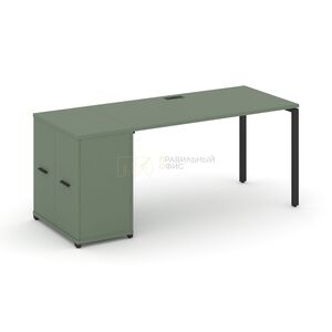 Стол рабочий с опорным распашным шкафом
