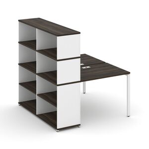 Рабочая станция с опорным стеллажом с надставкой высокой