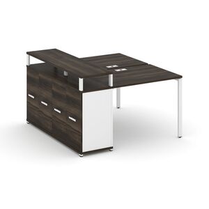 Рабочая станция с опорным распашным шкафом с верхним горизонтом