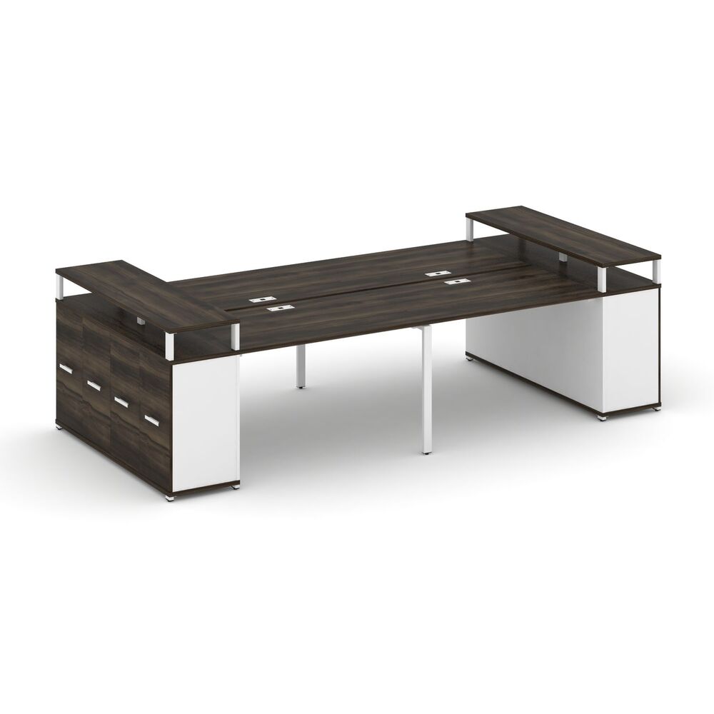 Рабочая станция с опорными распашными шкафоми с верхними горизонтами