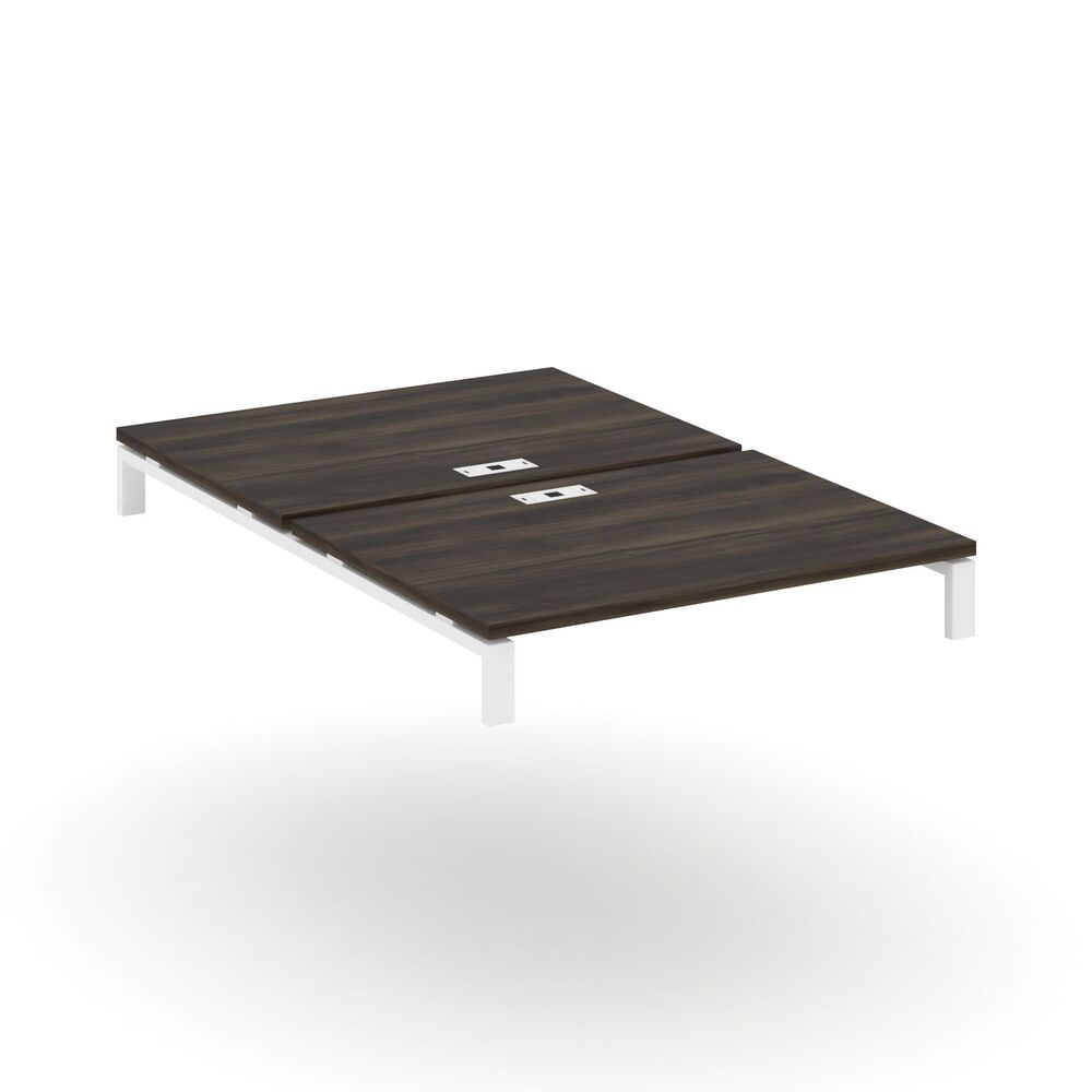 Двойной стол надставка на две опорные тумбы