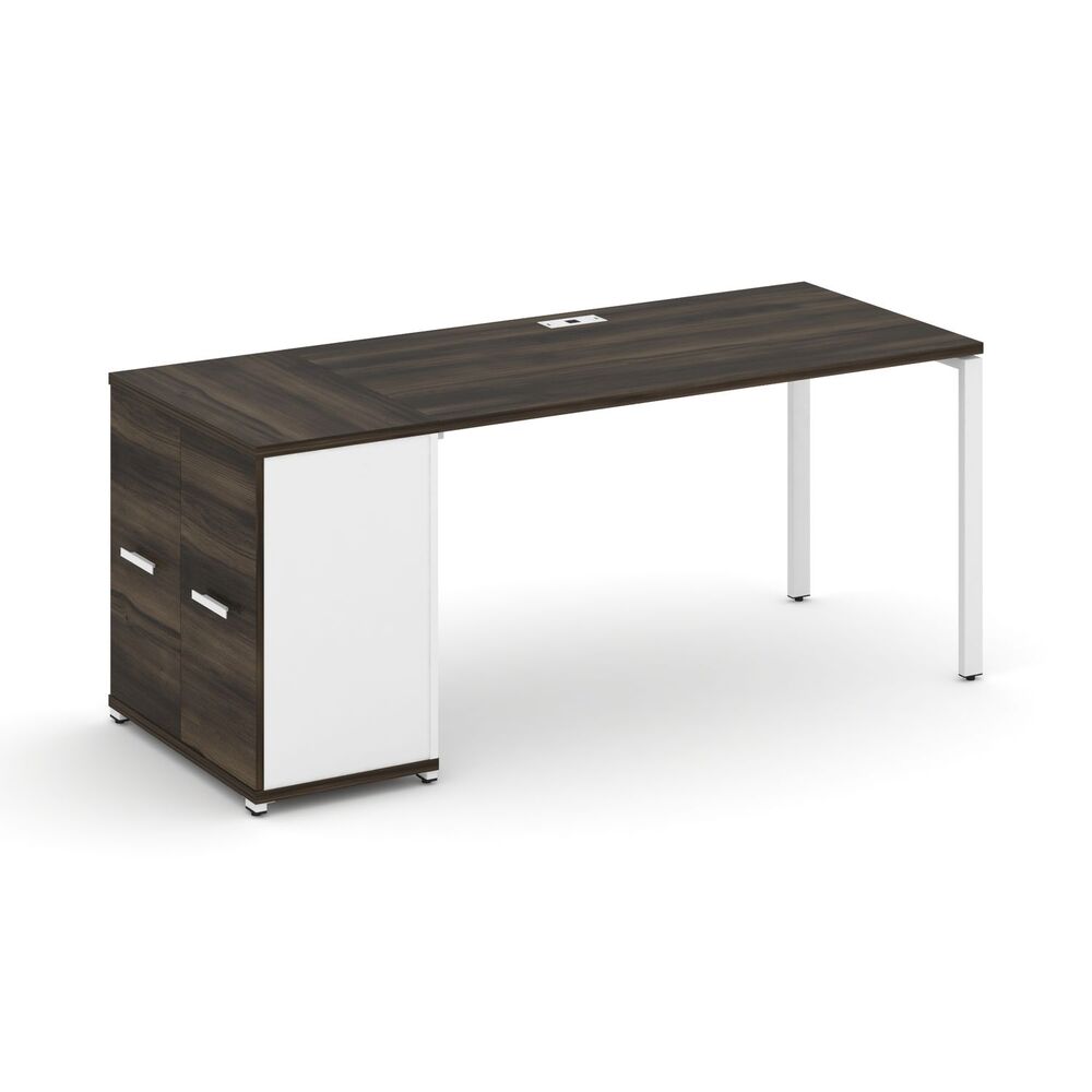 Стол рабочий с опорным распашным шкафом