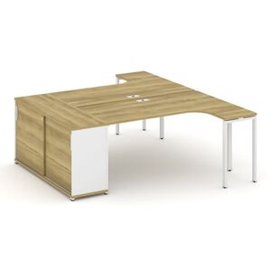 Рабочая станция с опорным шкафом-купе