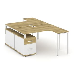 Рабочая станция с двойной опорной тумбой