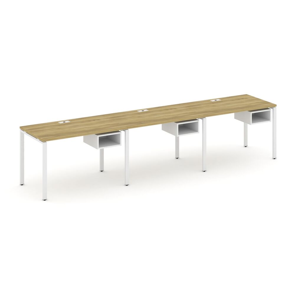 Рабочая станция односторонняя с подвесными тумбами на 3 места