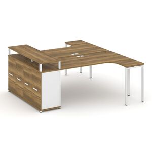 Рабочая станция с опорным распашным шкафом с верхним горизонтом