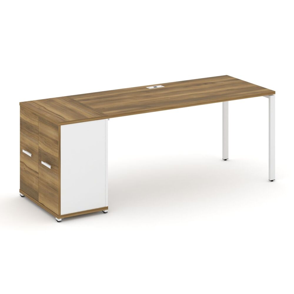 Стол рабочий с опорным распашным шкафом