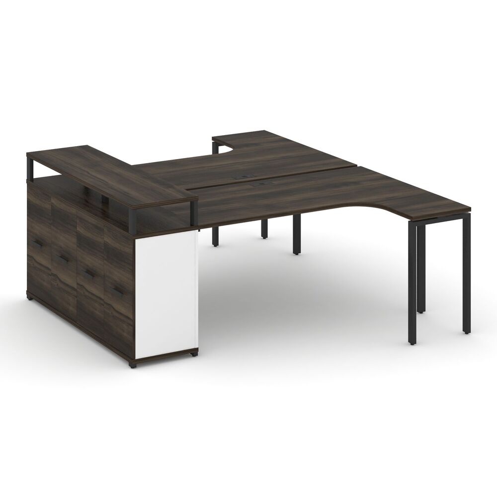 Рабочая станция с опорным распашным шкафом с верхним горизонтом