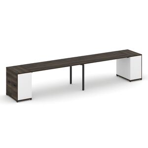 Рабочая станция с опорными распашными шкафами