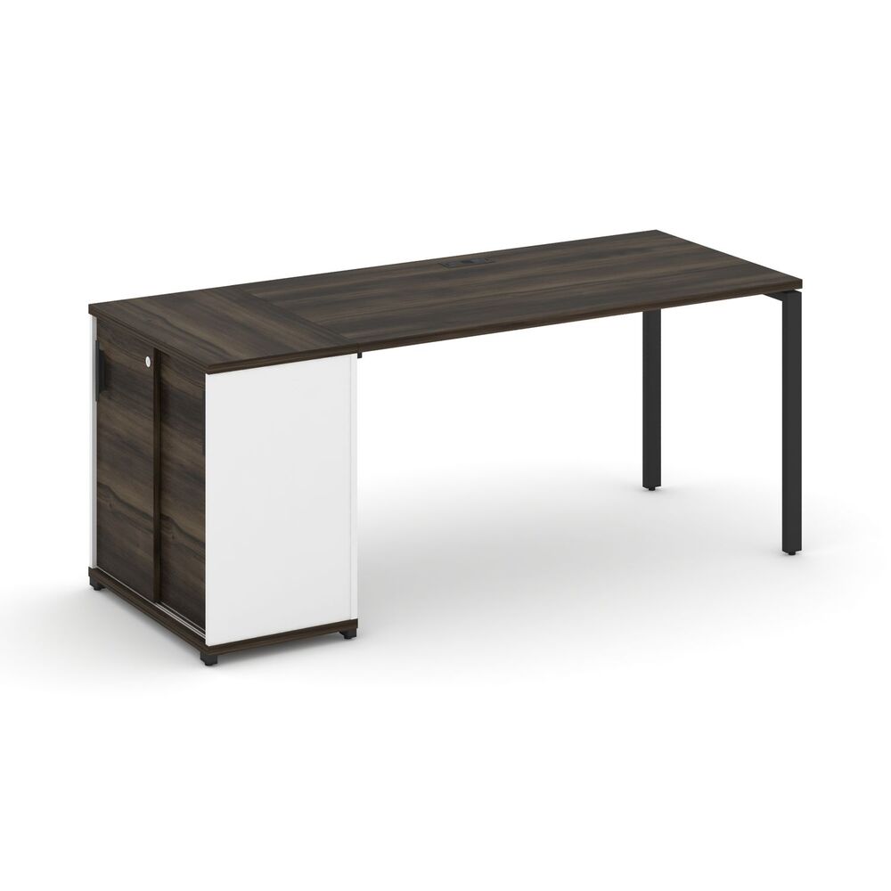 Стол рабочий с опорным шкафом купе