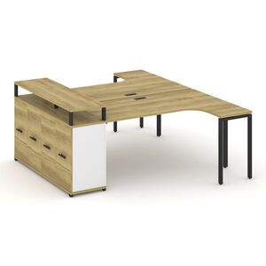 Рабочая станция с опорным распашным шкафом с верхним горизонтом