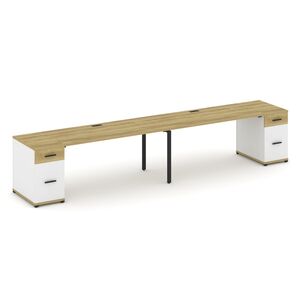 Рабочая станция на 2 места с двумя опорными тумбами