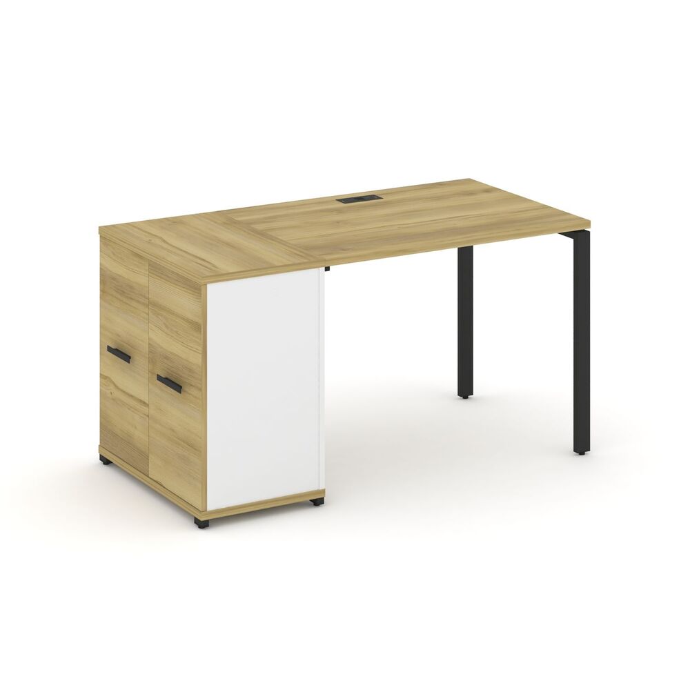 Стол рабочий с опорным распашным шкафом