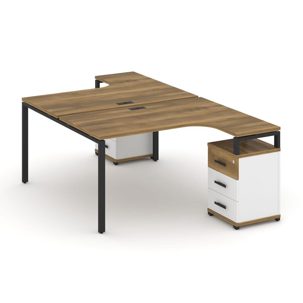 Рабочая станция с двумя опорными тумбами