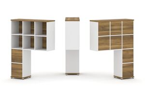 Надставка высокая + (Задняя стенка 8 шт) + (Блок 2 ящика - 1шт) + (Блок 1 ящик - 1 шт)