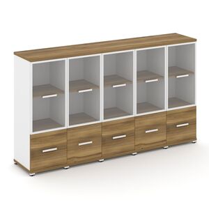 Шкаф пять узких секций, 3 ниши