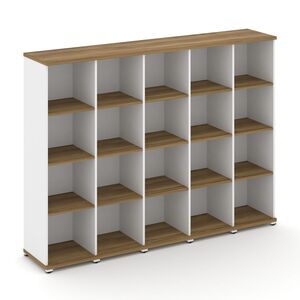 Стеллаж пять узких секций, 4 ниши