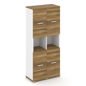 Шкаф две узкие секции, 5 ниш