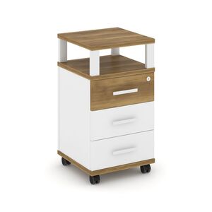 Тумба мобильная 3 ящика с надставкой