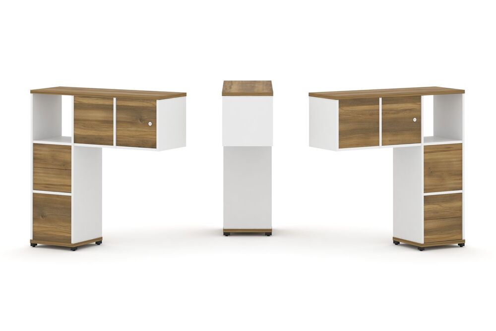 Надставка низкая + (Задняя стенка - 4 шт) + (Блок 2 ящика - 2 шт) + (Распашной фасад - 2 шт)