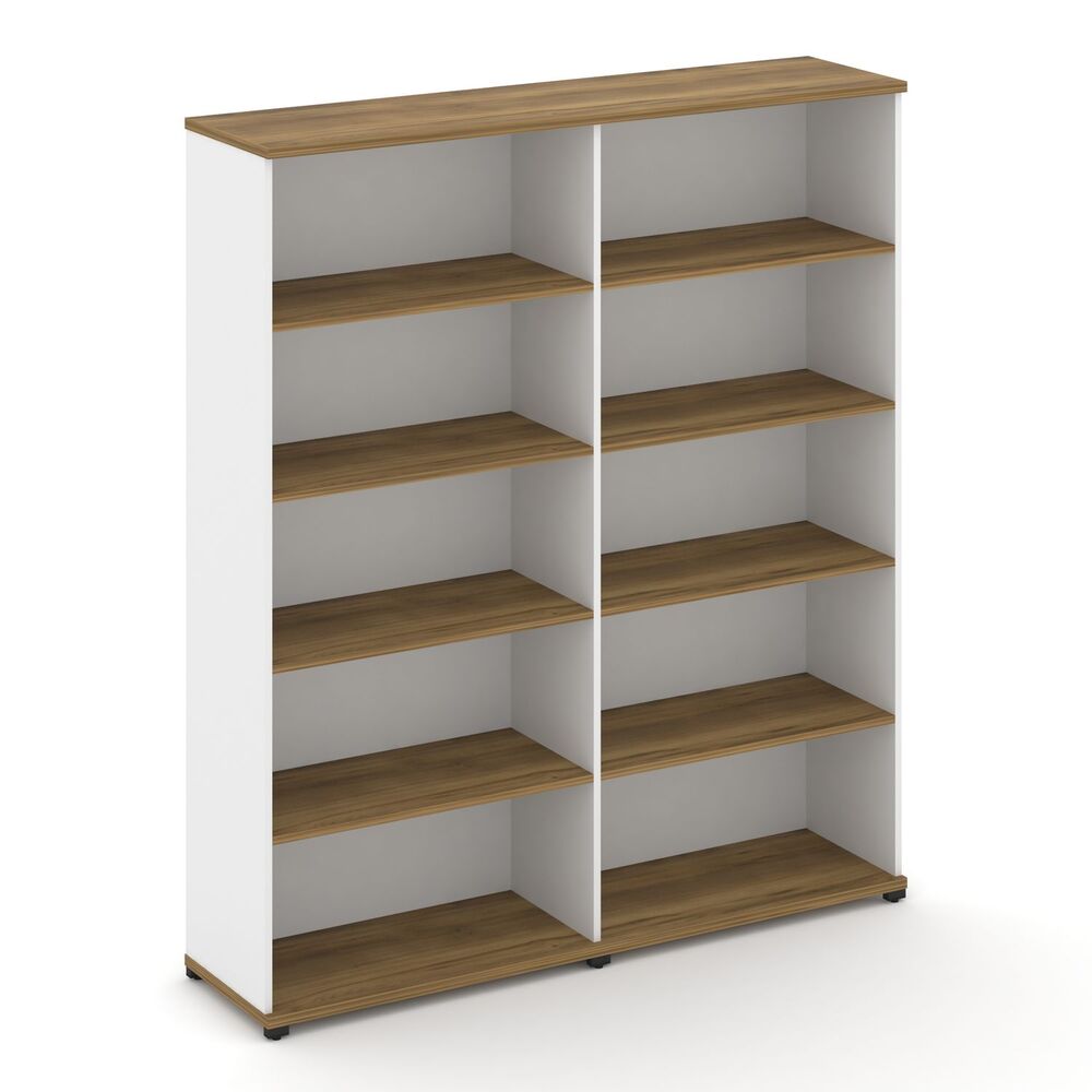 Стеллаж две широкие секции, 5 ниш