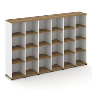 Стеллаж шесть узких секций, 4 ниши