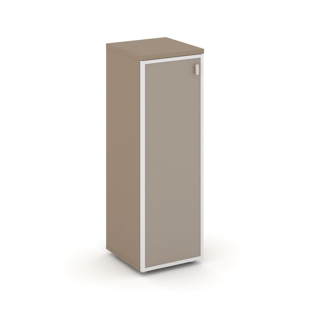 Шкаф средний узкий левый (1 средний фасад стекло лакобель в раме)