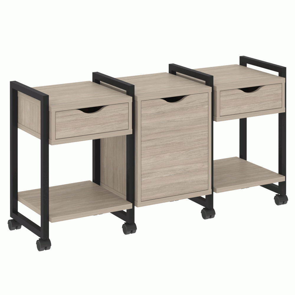 Тумба на колесных опорах наборная. Вариант №6