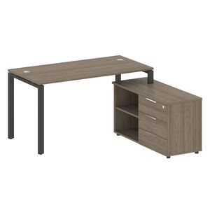 Рабочая станция с опорной тумбой правая