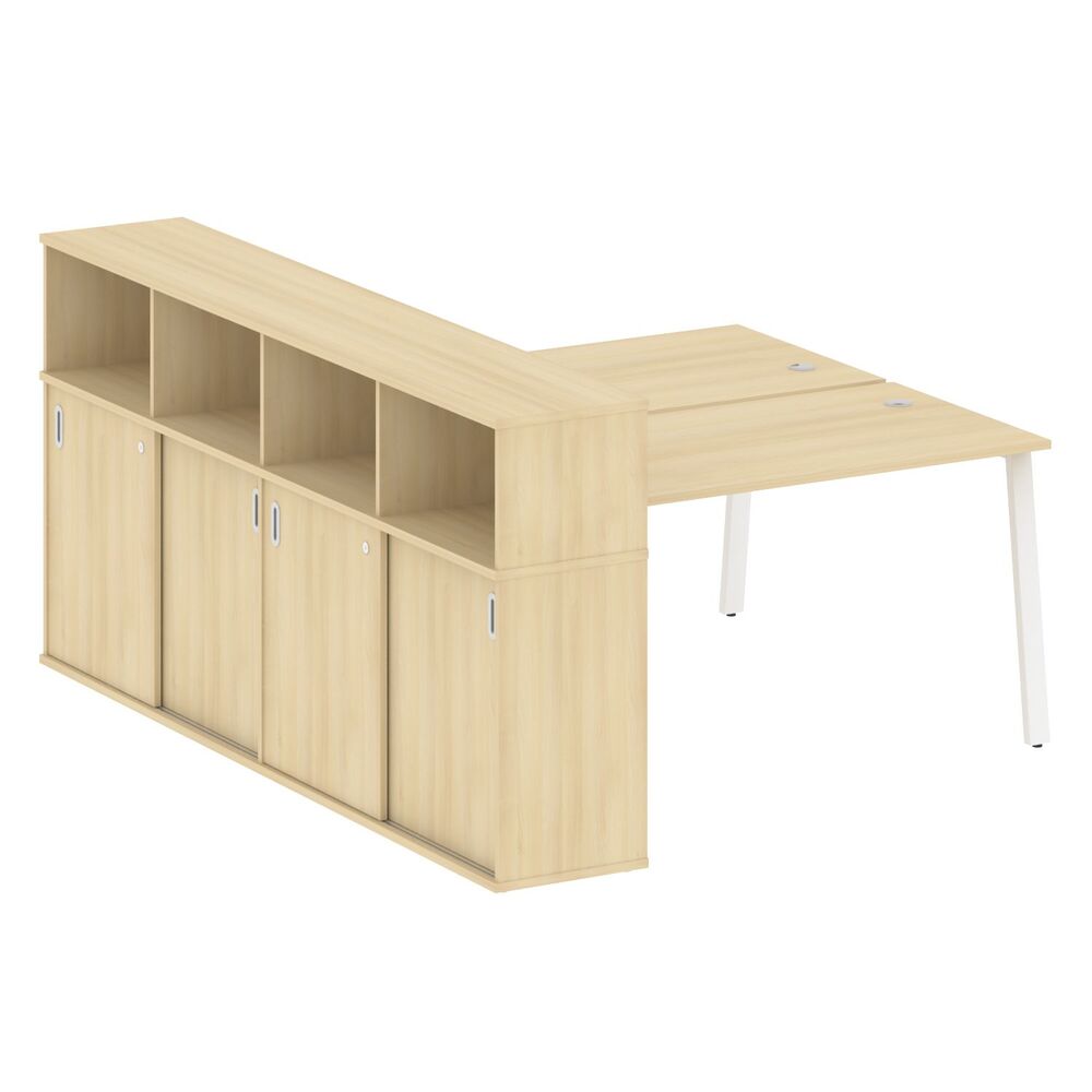 Рабочая станция на А-образном м/к с опорным шкафом-купе