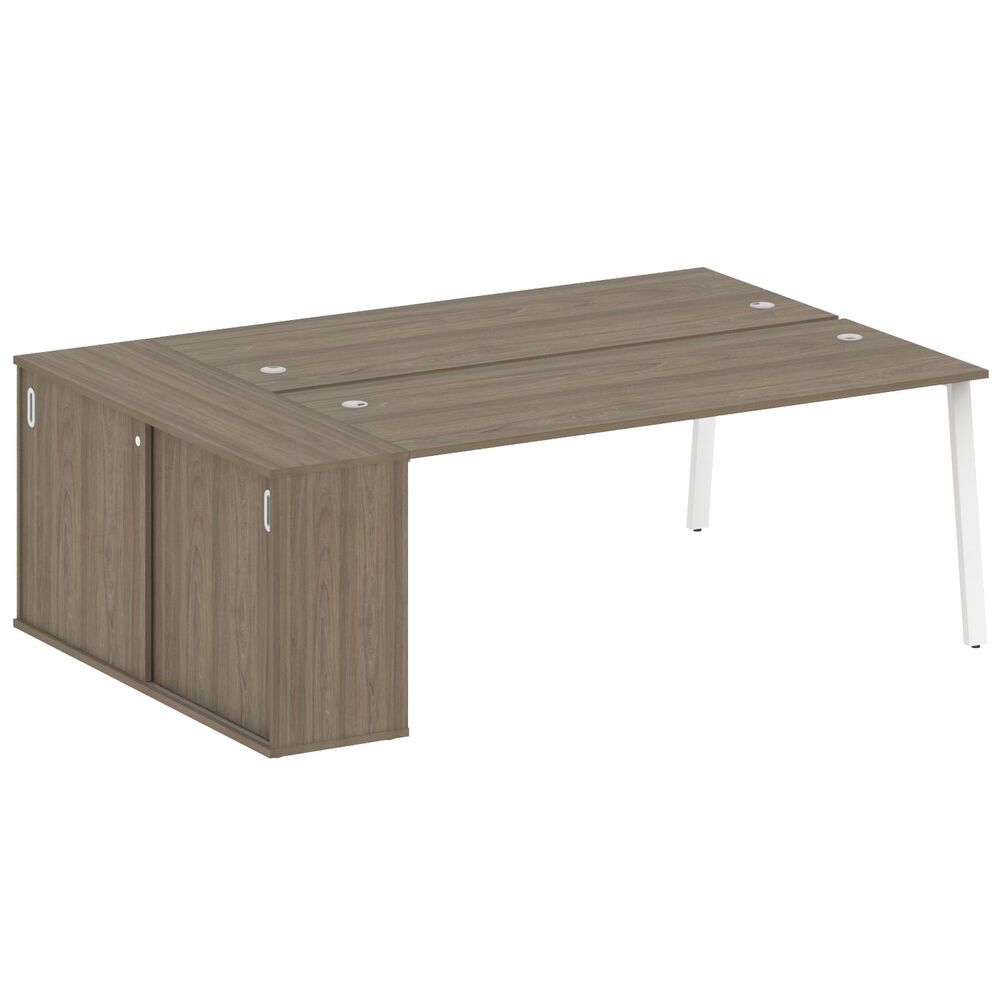 Рабочая станция на А-образном м/к с опорным шкафом-купе