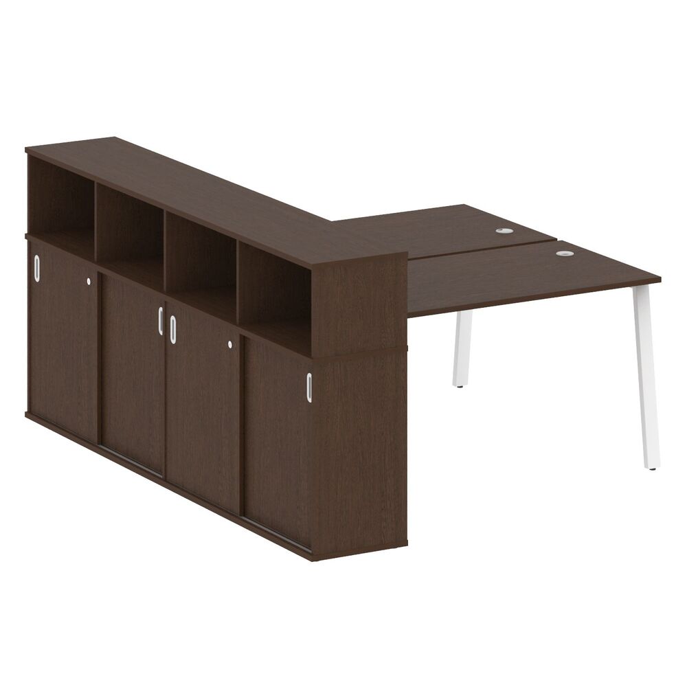 Рабочая станция на А-образном м/к с опорным шкафом-купе